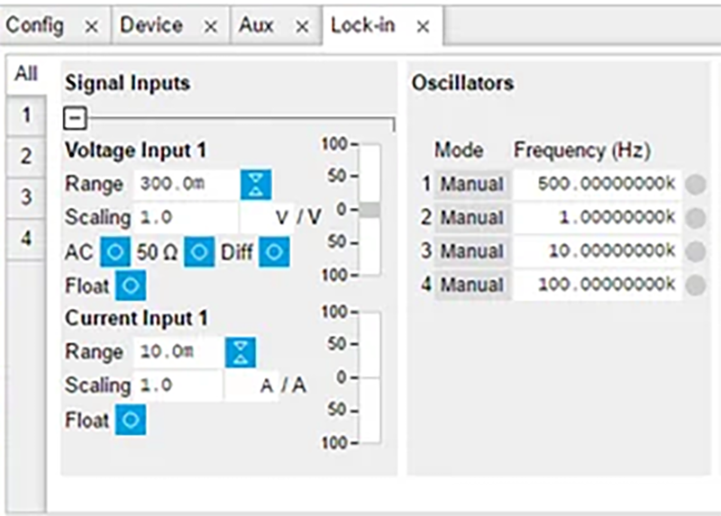 Outputting Low-Frequency Sinusoidal Signals on the AUX Output of the MFLI